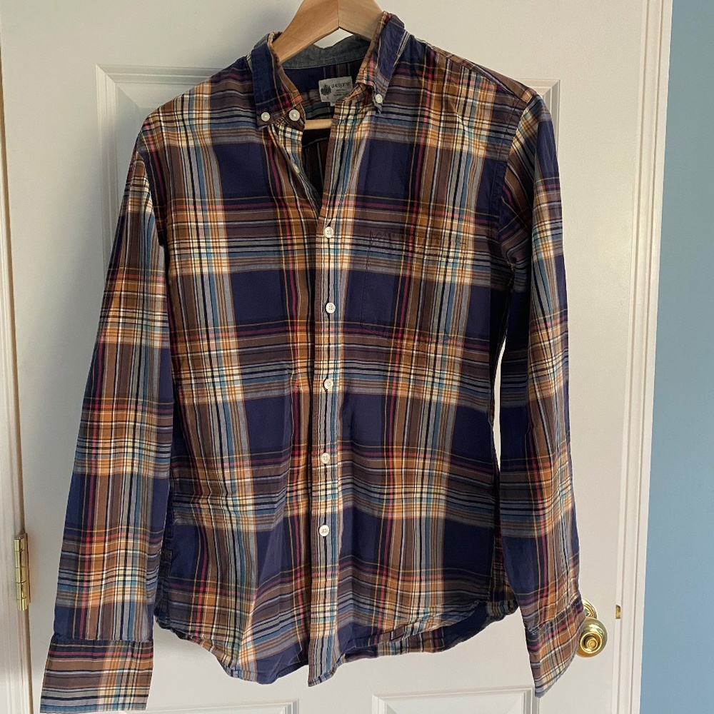J.Crew Washed Tartan button-up. shirt